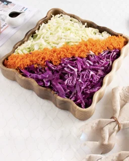 ظرف تارت چوبی مدل مربع اماهوم (چوب گردو) Tart/Square
