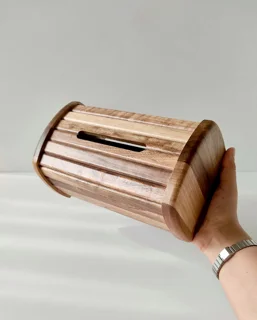 جبعه دستمال کاغذی چوبی اماهوم (چوب گردو) Tissue Box/Arc