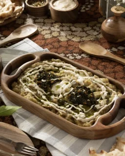 ظرف سرو چوبی تک نفره اماهوم (چوب گردو) Serve-Ware