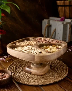 شکلات خوری چوبی پایه دار فنیس اماهوم (چوب گردو) Agile