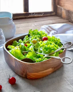 کاسه چوبی مدل فنیس قطر 25cm اماهوم (چوب گردو) Fenice-B25