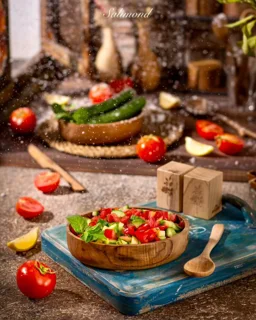 کاسه چوبی مدل بیضی قطر 17cm اماهوم (چوب گردو) Ovel-B17